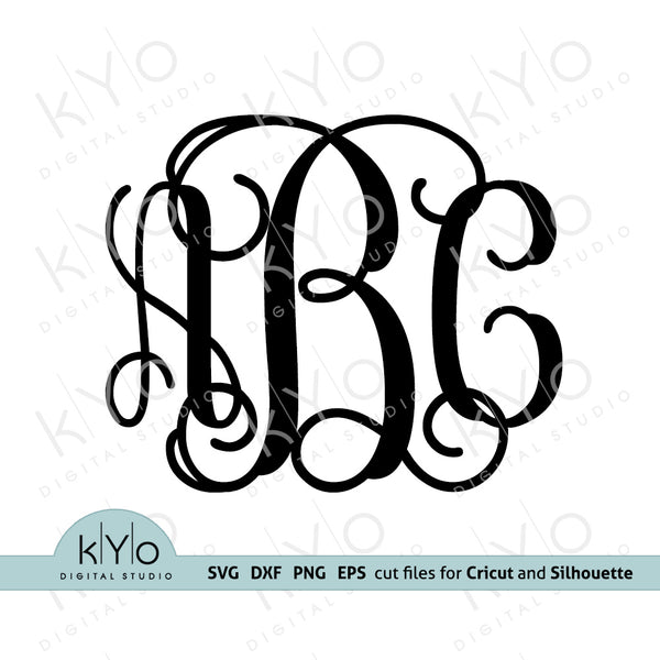 Interlocking Monogram Font Letters Svg Files For Cricut And Silhouette
