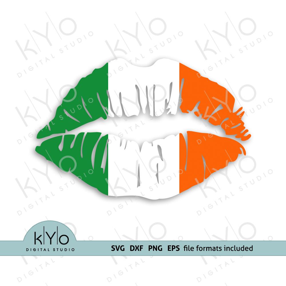 Download Ireland Irish Flag Lips SVG PNG DXF EPS Files, St Patricks ...