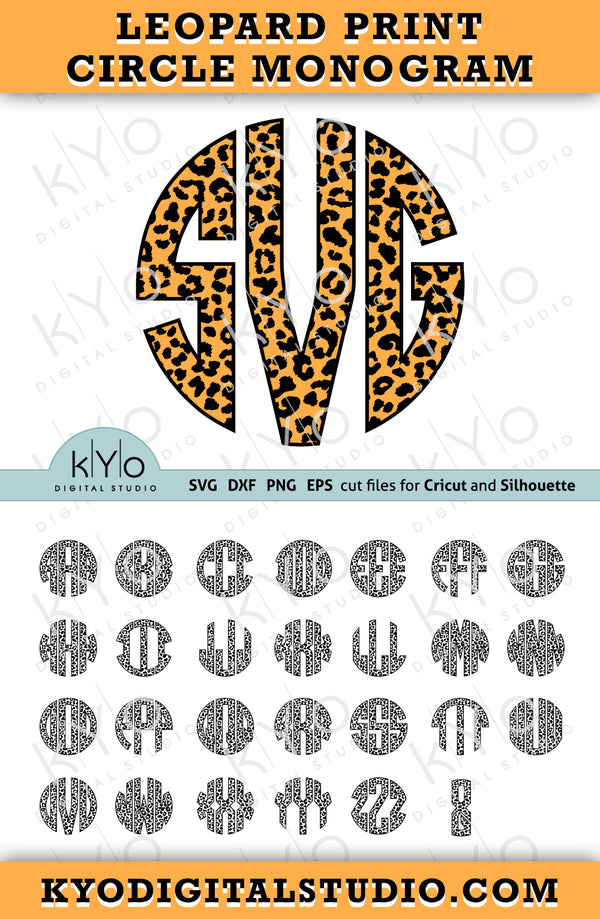 Leopard Light stitch panther cat print pattern monogram Font