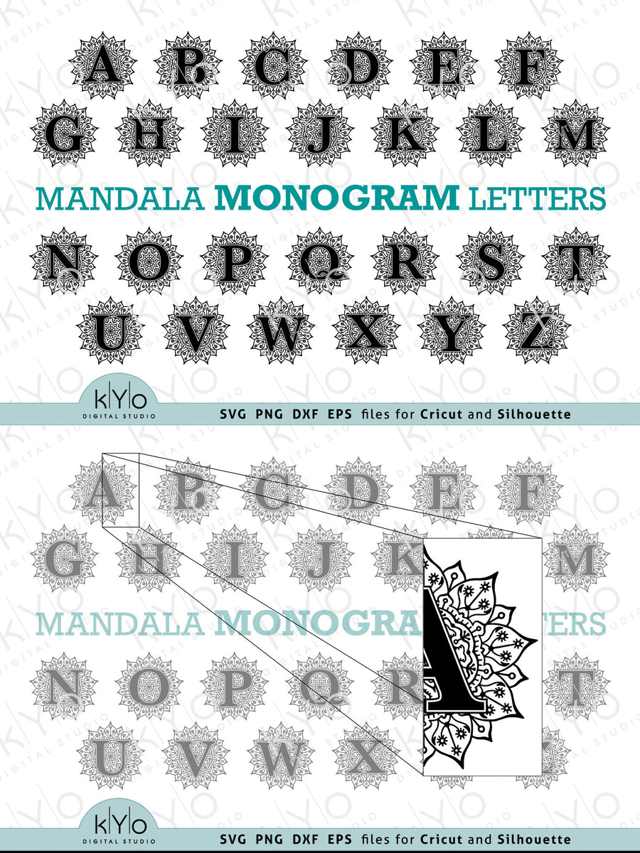 Free Free 338 Cricut Mandala Letters SVG PNG EPS DXF File