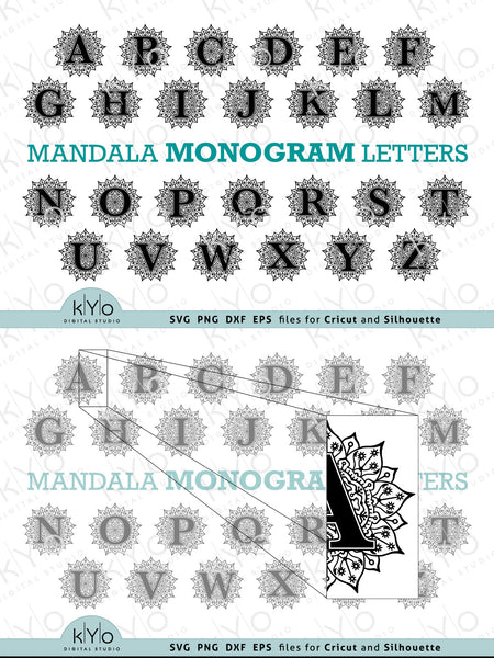 Free Free Cricut Mandala Letters 43 SVG PNG EPS DXF File