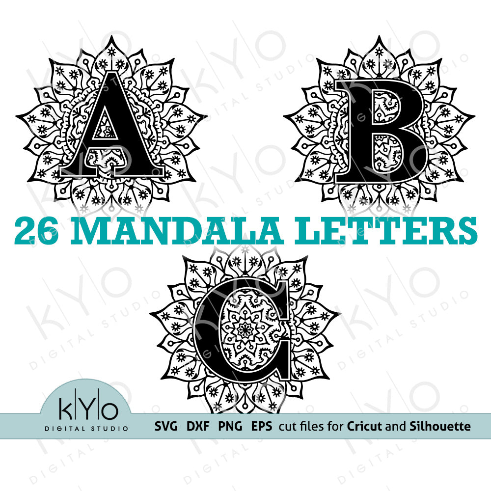 Free Free Layered Mandala Alphabet Svg 147 SVG PNG EPS DXF File