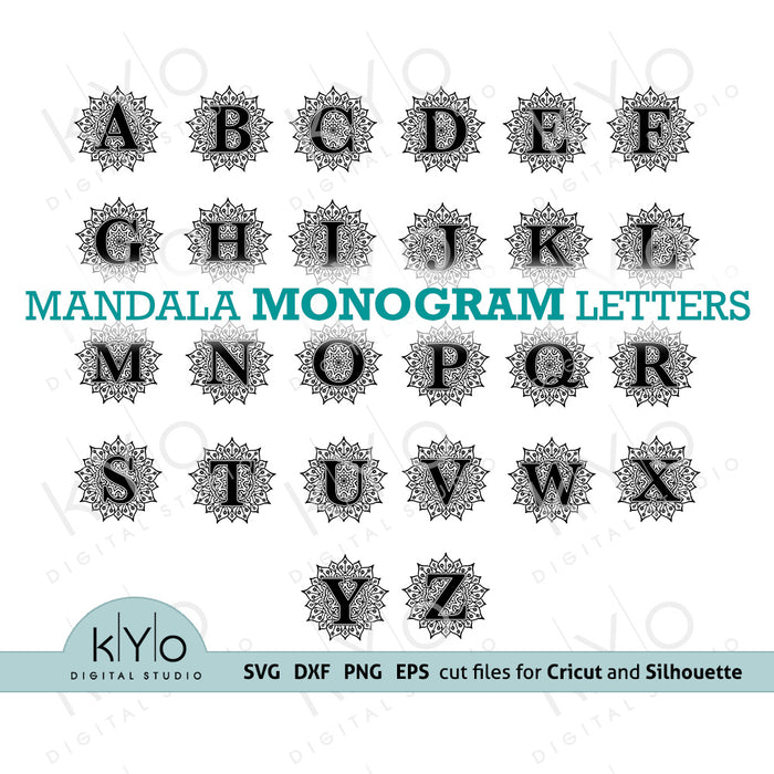 Free Free Cricut Mandala Letters 313 SVG PNG EPS DXF File