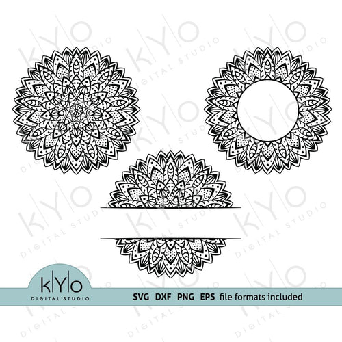 3D Circle Monogram Font svg dxf eps files with shadow