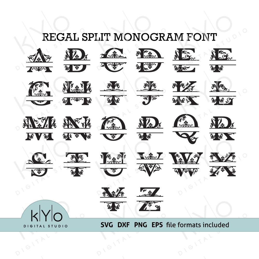 Download Regal Split Monogram font svg