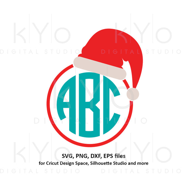 Download Santa Hat Svg Christmas Monogram Svg Santa Claus Svg