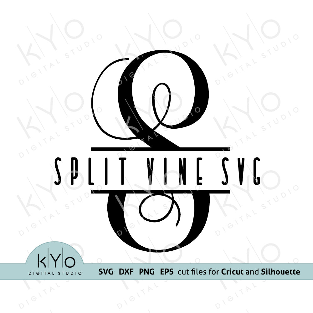 Download Split Vine Monogram Font Svg Png Dxf Eps Cut Files