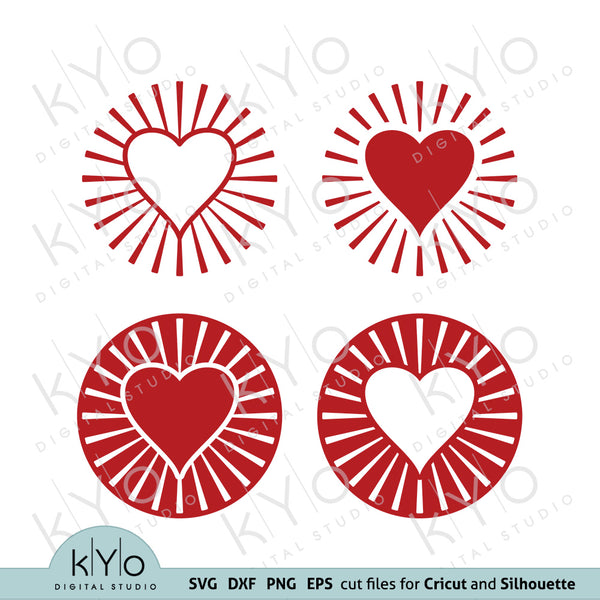 Download Sunburst Heart Svg Files Svgfilesforcricut Cricutsvgs