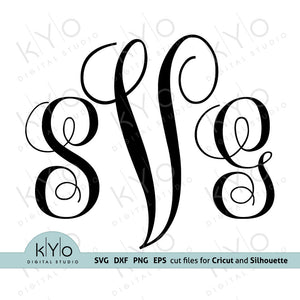 Monogram Fonts Svg Files for Cricut