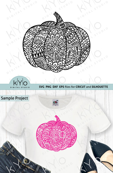 Download Pumpkin Mandala Svg Files Zentangle Pumpkin Svg