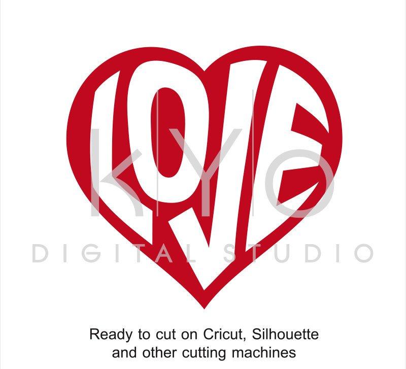 Download Valentines Day SVG cut files, Love Heart SVG, Happy Valentines Day svg | kYoDigitalStudio.com