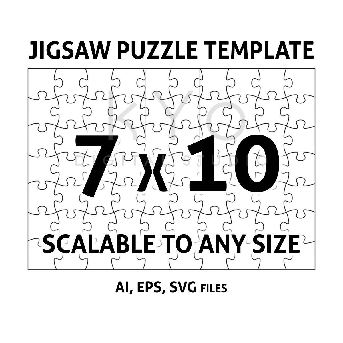 Download Jigsaw Puzzle Template AI EPS SVG dxf files, Jigsaw Puzzle ...