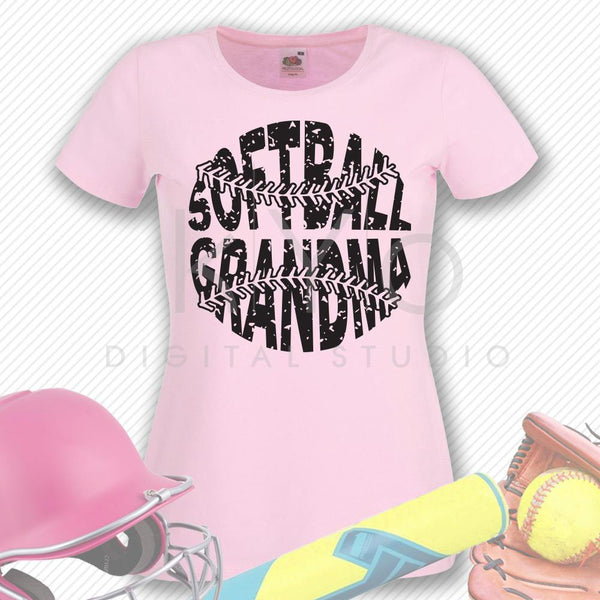 Download Softball Grandma SVG, Stitches svg, distressed softball svg