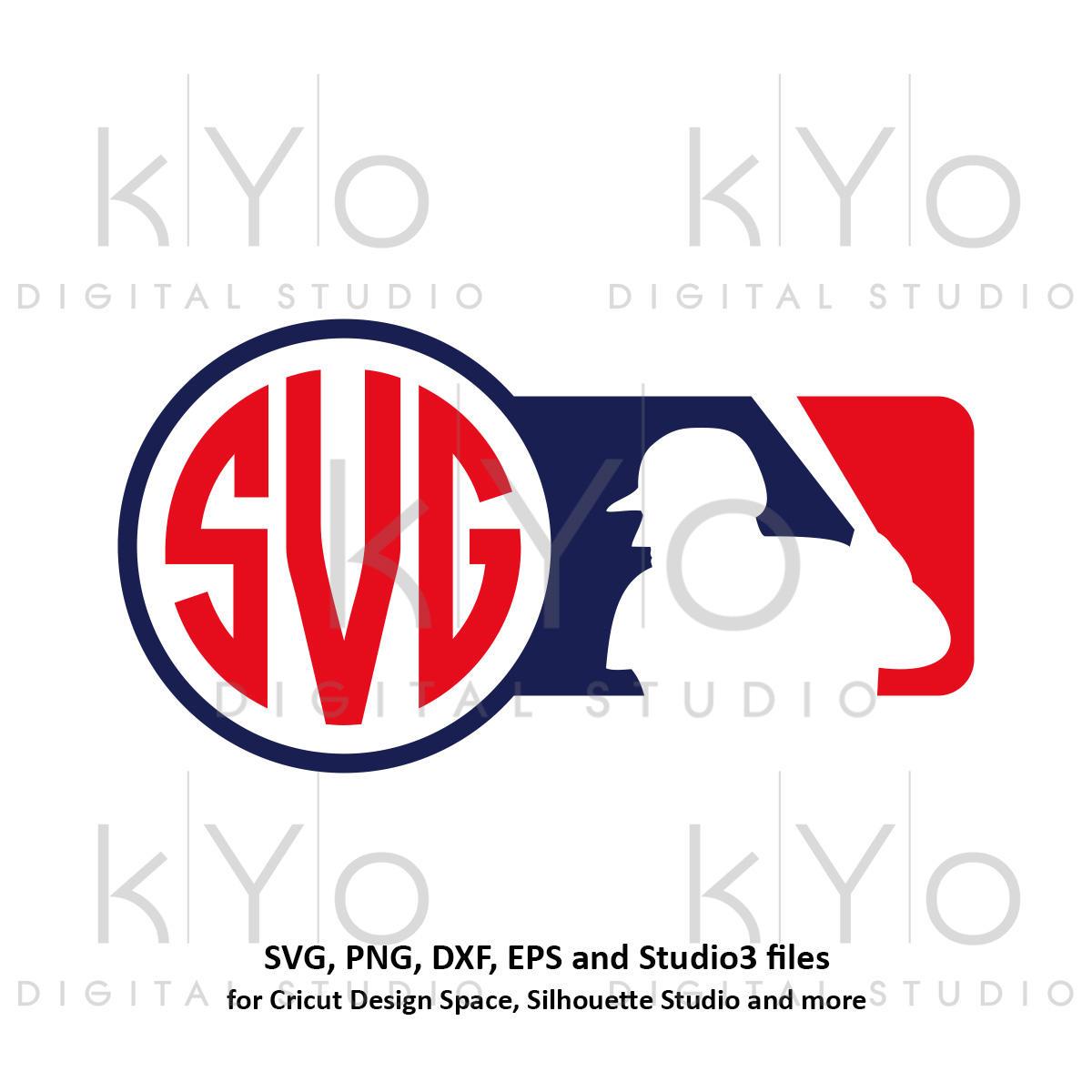 Download Baseball SVG MLB logo inspired Monogram Frame svg Baseball ...