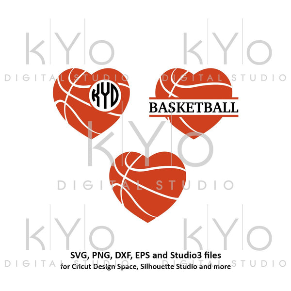 Download Heart Basketball svg, Basketball Heart Monogram svg ...