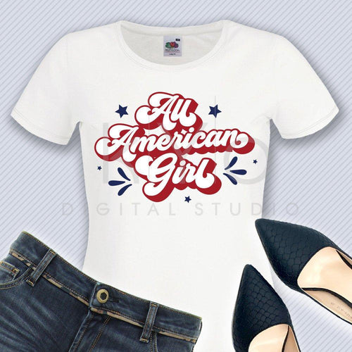 All American Girl Svg, 4th of July Svg, Independence Day Svg, USA Patriotic  Svg, July 4th Mom Tshirt, Sayings for Cricut, Tshirt Quotes Svg -   Ireland