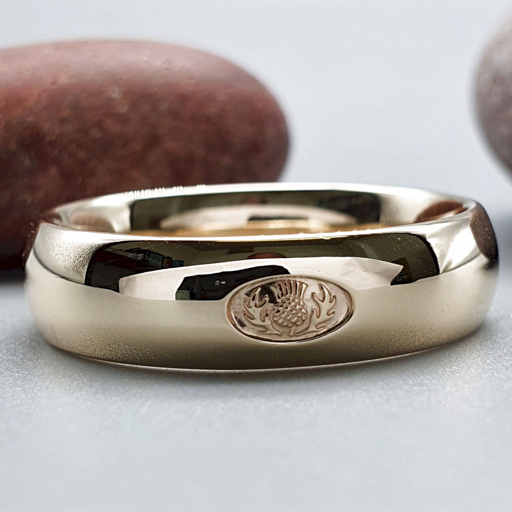 Wedding ring, Scottish yellow gold medium band. | Gretna Green Wedding ...