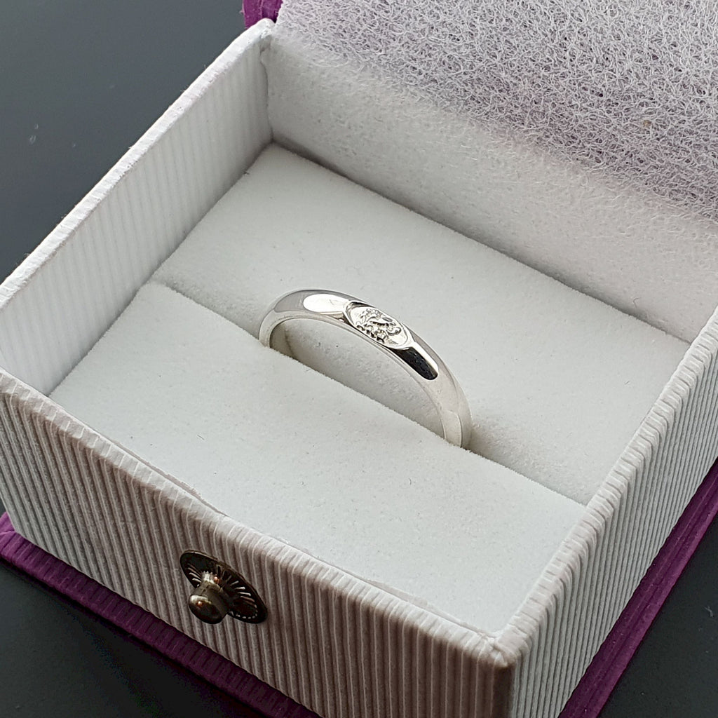 Welsh narrow silver wedding ring | Gretna Green Wedding Rings
