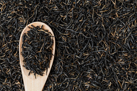 Black tea wooden spoon