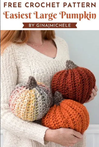 Free Crochet Pattern Easiest Large Pumpkin