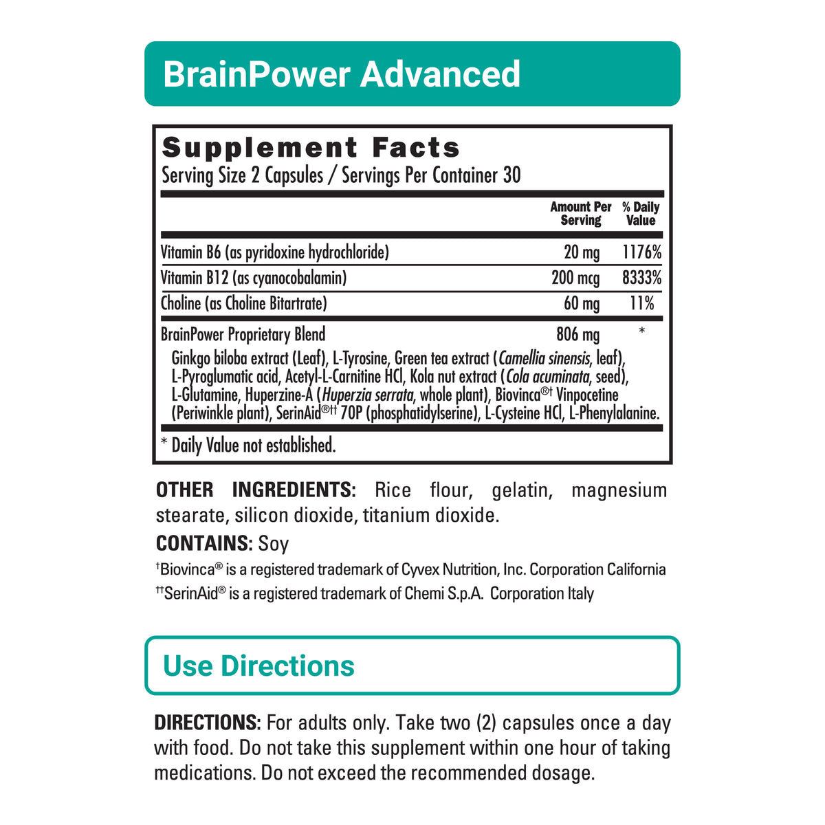 BrainPower Advanced - Cognitive Support