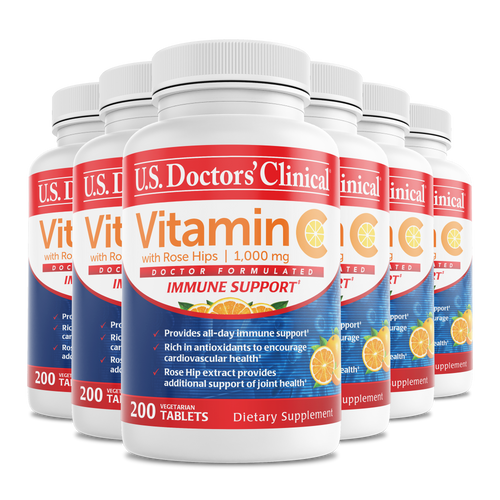 Vitamin C For Daily Immune Support With Rose Hips 1 000mg 0 Count U S Doctors Clinical