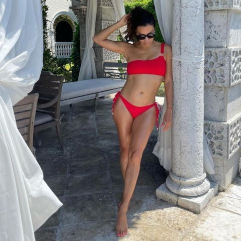 Red String Bikini Eva Longoria
