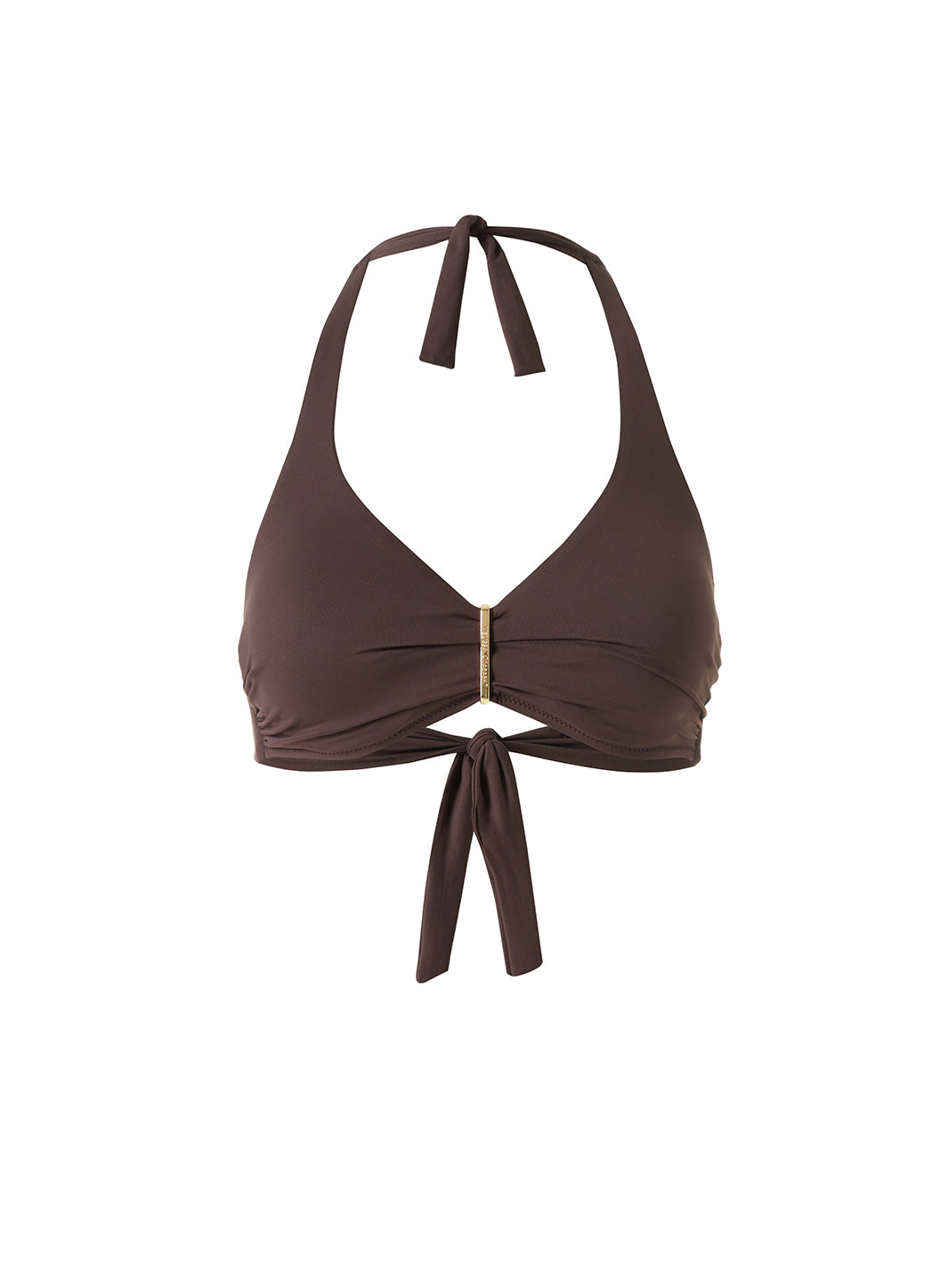 Melissa Odabash Provence Brown Halterneck Bikini Top | Official Website