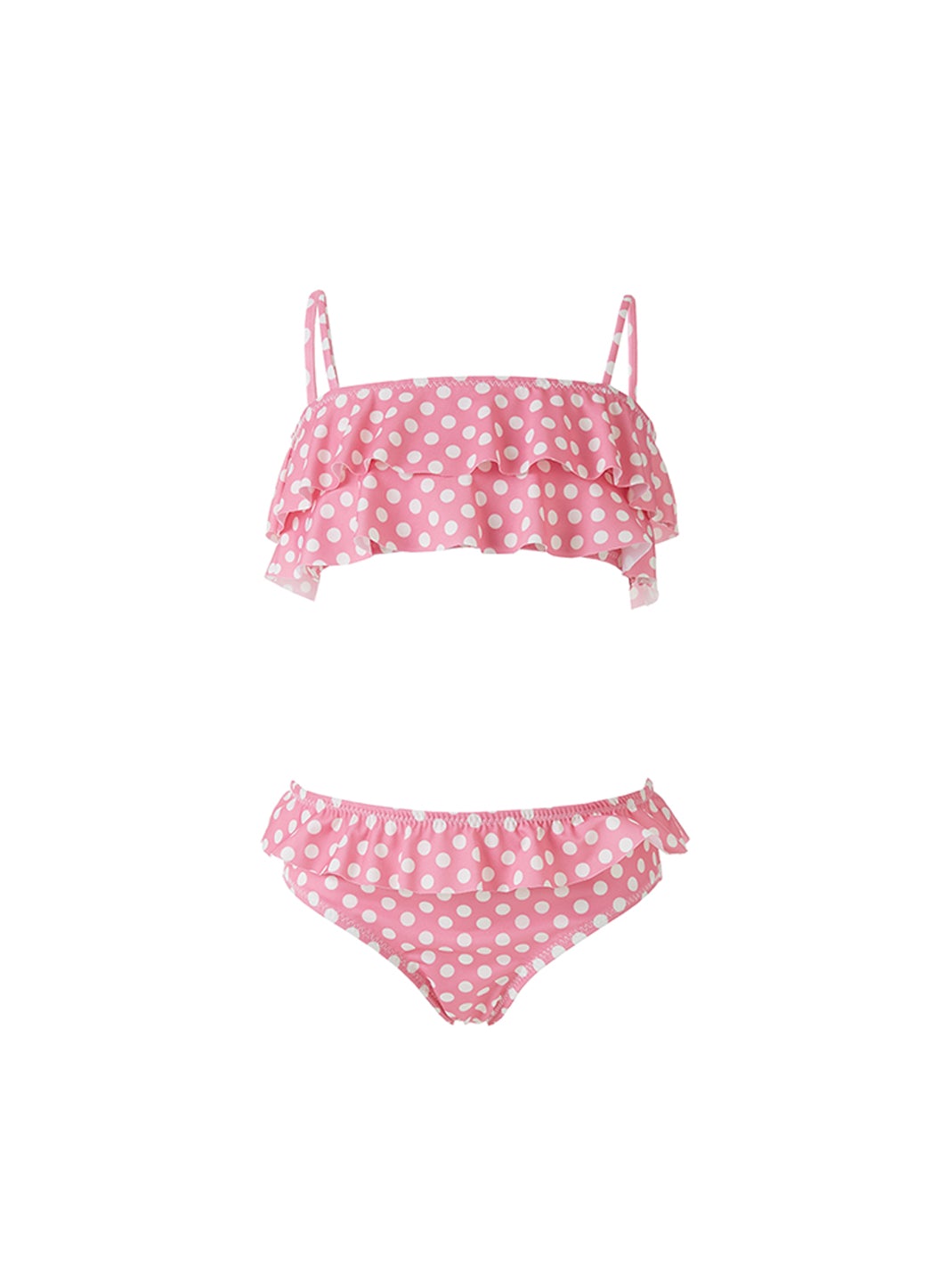 Melissa Odabash Baby Noemi Pink Polka Dot Over the Shoulder Bikini ...