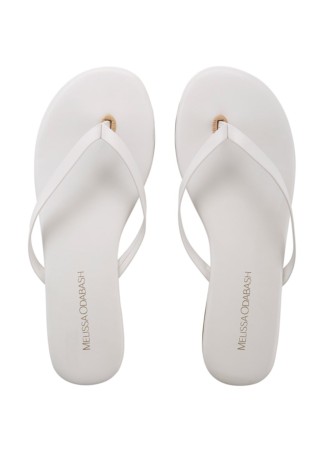 Leather Flip Flops White | Melissa Odabash