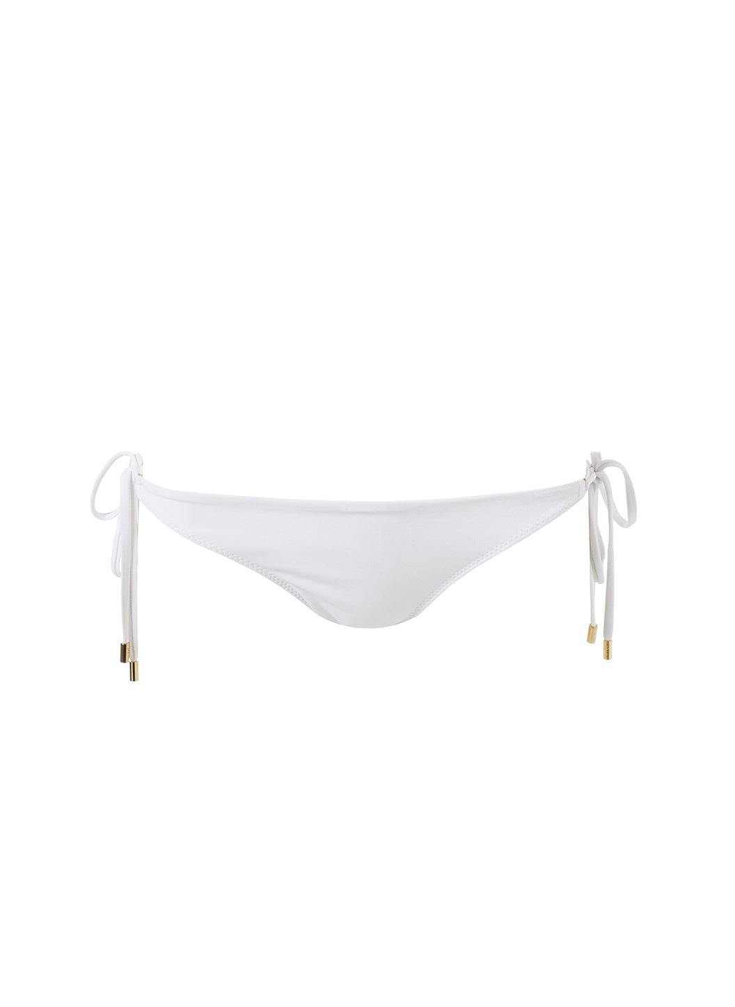 Melissa Odabash Florence White Adjustable Ruched Bandeau Bikini Bottom ...
