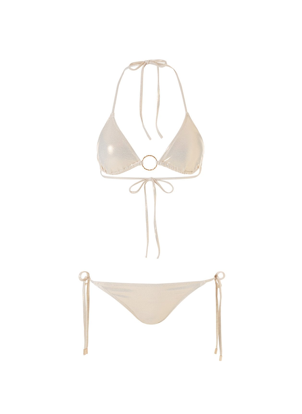 Miami Gold Classic Ring Trim Triangle Bikini