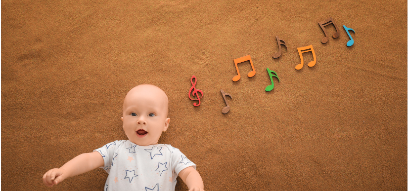 Baby boy singing