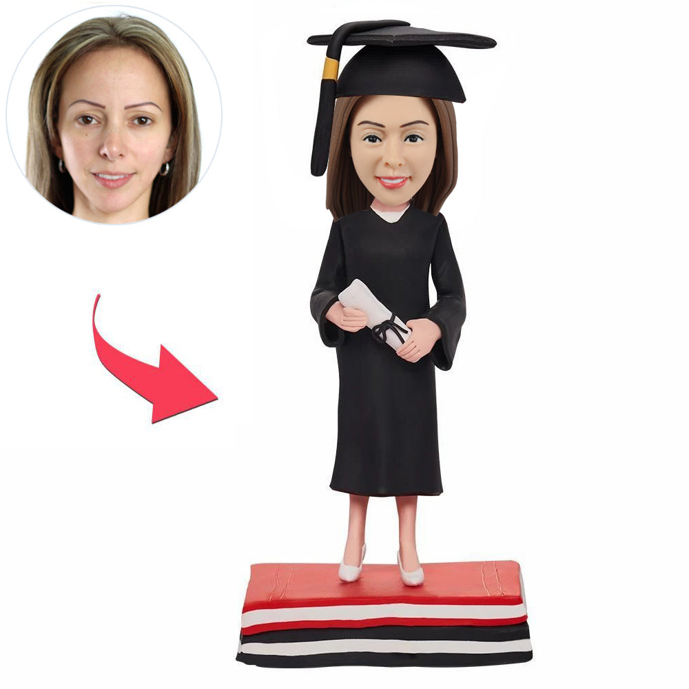 Graduation Female Custom Bobblehead