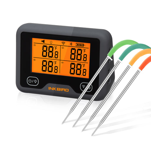 INKBIRD IBBQ-4T Wi-Fi BBQ Digital Thermometer Rainproof Magnetic Alarm  Thermometer with 4 Probes for BBQ Kitchen Smoker Grilling - AliExpress