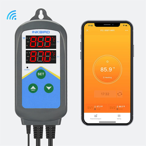 INKBIRD Dual Outlet Pre-Wired Humidistat Humidity Controller IHC-200-WIFI