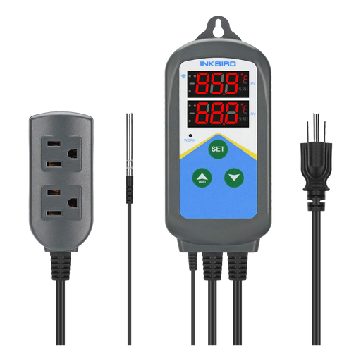 Termostato de base ITC-308 Controlador de temperatura de enfriamiento de calefacción  Termostato digital Termostato de terrario con 2 sondas de relé 220V para  criador de reptiles Cerveza Invernadero Terrario esquí esquí Gafas