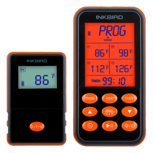 INKBIRD IBS-P01R Set:2 Units of Wireless Pool Thermometers Transmitters  With 1 Unit of Temperature & Humidity Receiver Easy Read