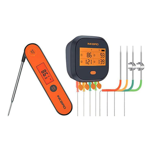 WiFi Meat Thermometer with 4 Colored Organized Probes, INKBIRD Rechargeable  Grill Thermometer for Smoking, Smart Digital Food BBQ Thermometer with