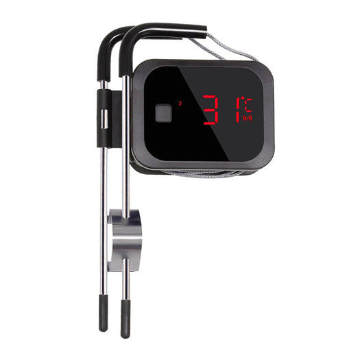 Inkbird Bluetooth BBQ Thermometer Wireless IBT-6XS with 6 Probes,150ft Bluetooth Meat Thermometer, Magnet, Timer, Alarm,Digital Display, Red