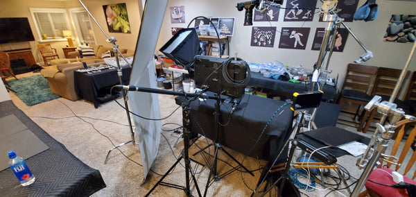 Patti's Studio when filming rock art episodes for Gospel for Kids youtube channel