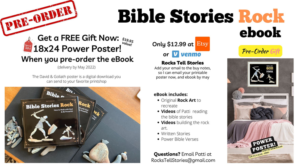 Pre-order Patti's newest rock art book: Bible Stories Rock