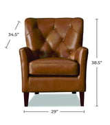 Roxy Leather Armchair-Custom Made Furniture-Hydeline USA