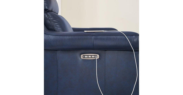 Navona Power Leather Sofas-Custom Made Furniture-Sofa-Navy Blue-Hydeline USA
