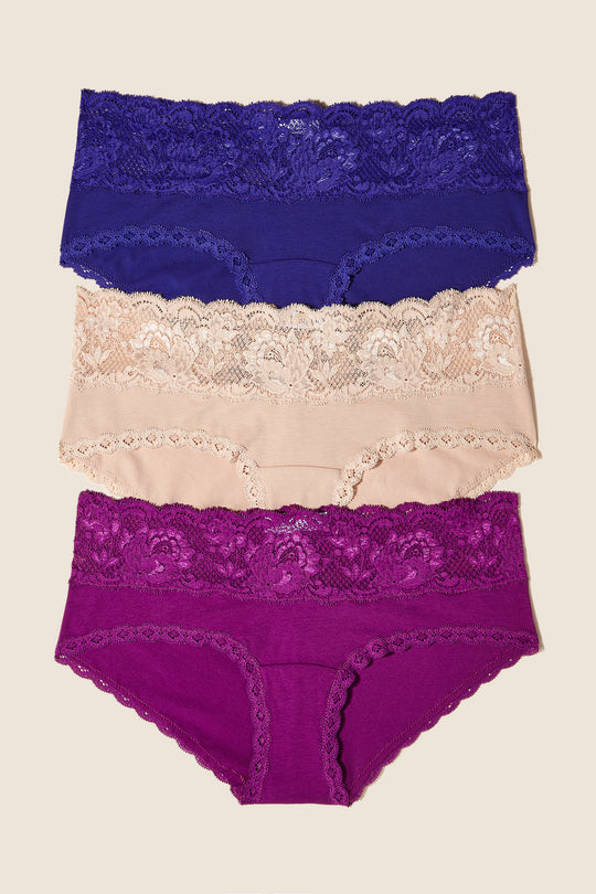 ooh La Lace Peek-a-boo Cheeky Panty Periwinkle L/xl