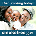 Quit smoking today! We can help. Visit smokefree.gov