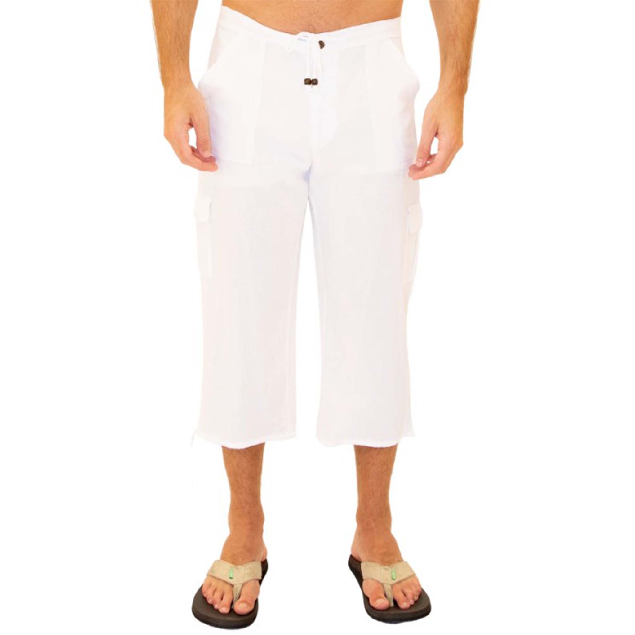 White Resort Wear Capris | D&K SUIT DISCOUNTERS