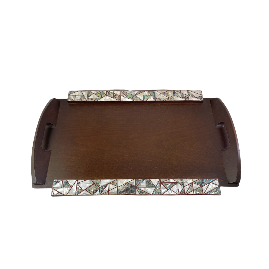 Wooden Tray: Mother of Pearls: Ramadan Tray