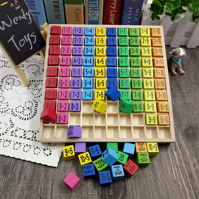 Wooden Montessori Multiplication Table