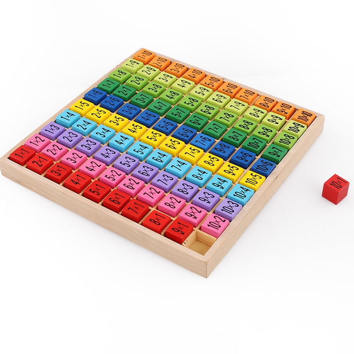 Wooden Montessori Multiplication Table